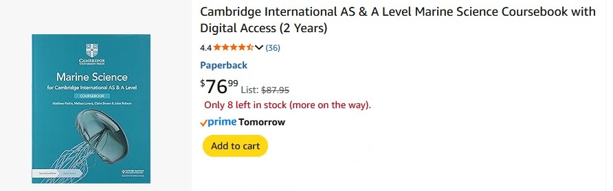 cambridge aice marine science textbook